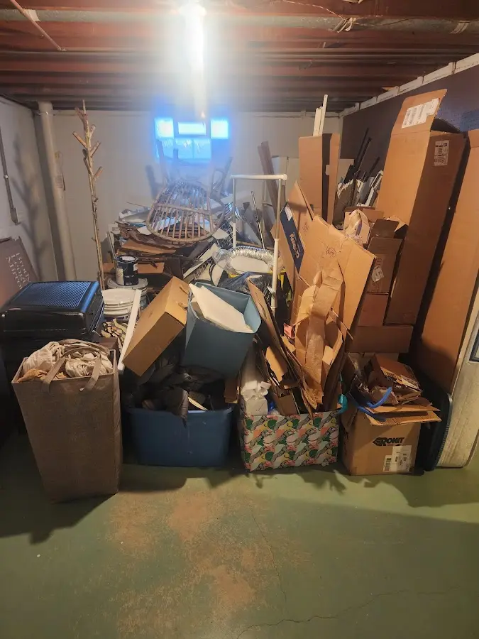 Roll-off dumpster container at job site for Yard Waste Dumpster Rental in Shelbyville